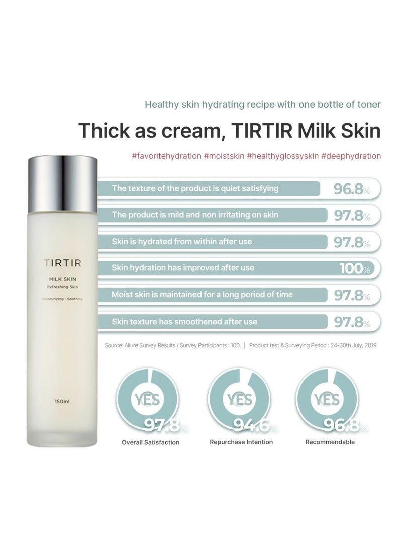 Milk Skin Toner 150ml (Set of 3) | Achieve Glowing, Hydrated Skin with 2% Niacinamide, Chamomile, Rice Bran Extract & Ceramide – Deep Moisture, Instant Glow!