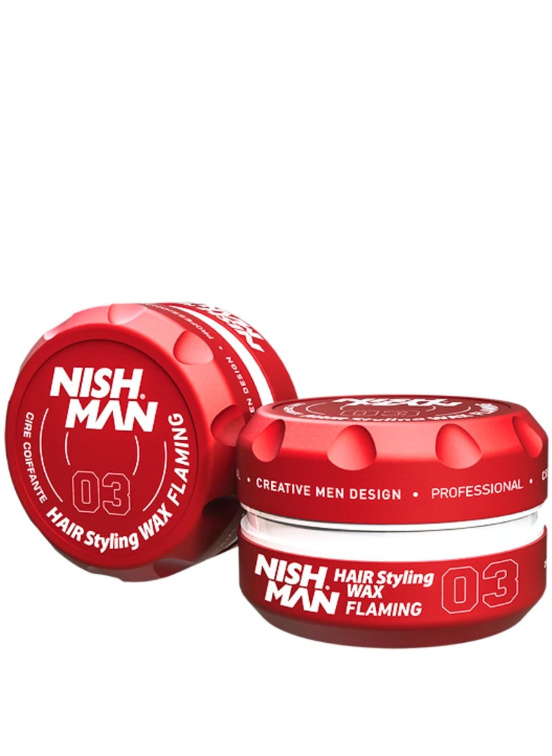 nishman Hair Styling Wax Series 150 ml 03 Flamming