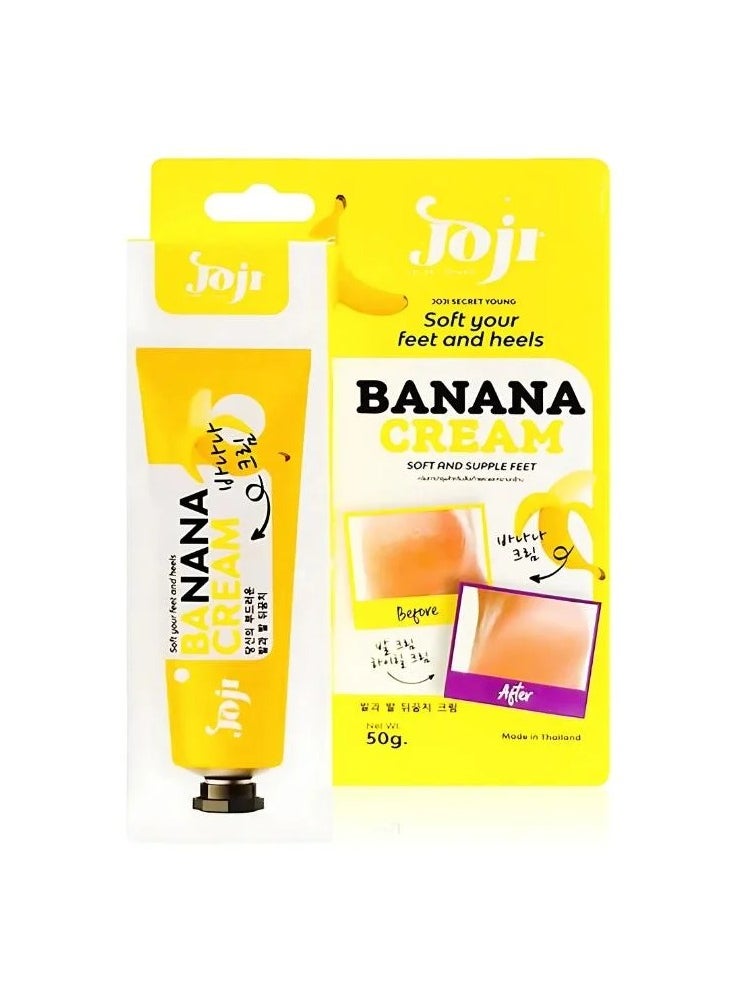 Joji Banana Cream 50g – Soften Cracked Heels & Dry Feet Fast | Moisturizing Foot Cream for Smooth, Supple Skin