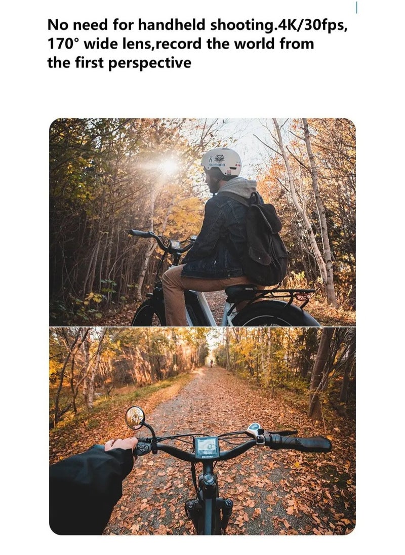 4K30FPS Mini Thumb Action Camera with Touch Screen, Wearable & Portable Sports Camera, 1.5