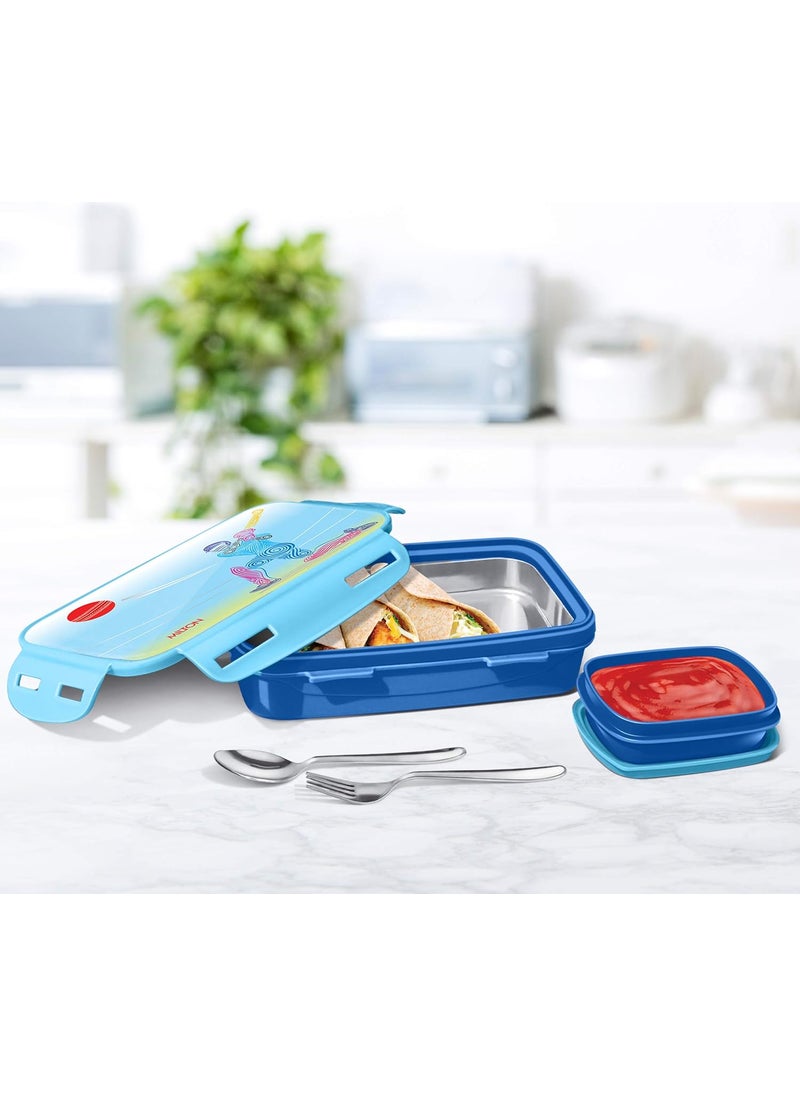MILTON Steely Insulated Tiffin Box, Blue, 700 ml