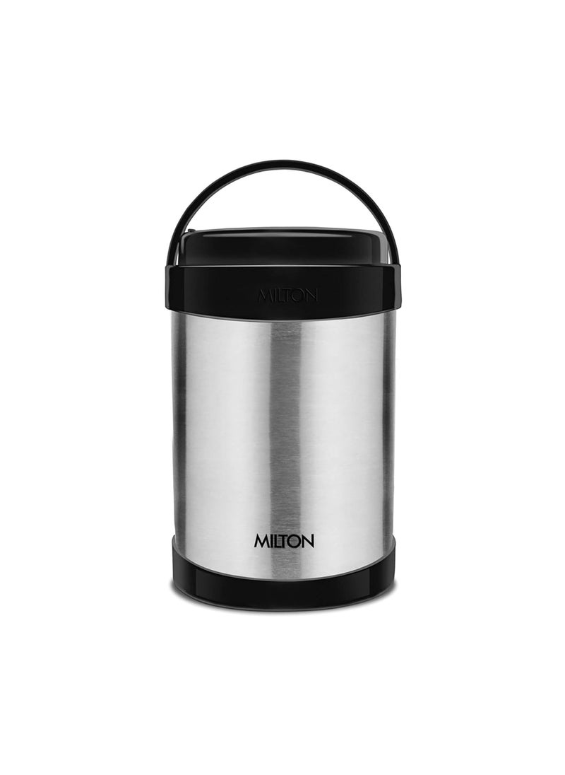 MILTON Royal 4 Stainless Steel Containers with 600 ml Each, PU Insulated, Hot & Cold Leak Proof Lunch Box for Office, College, Picnic, Silver