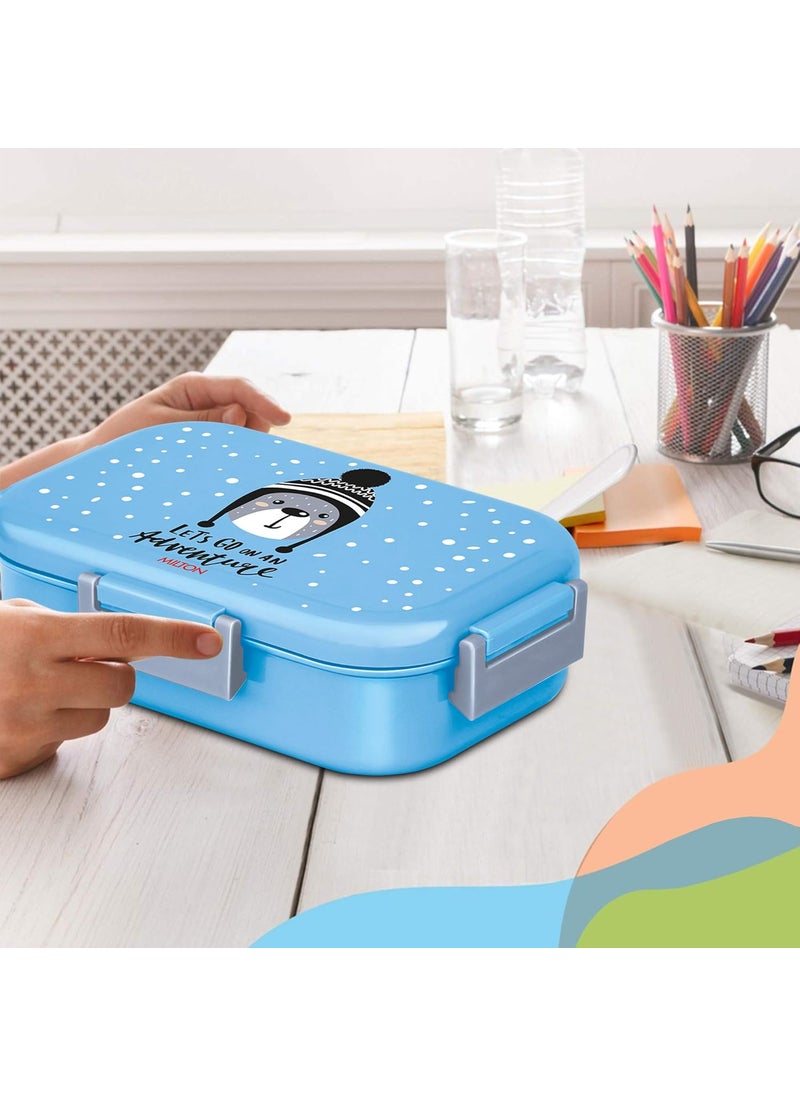 MILTON New Flatmate Inner Stainless Steel Tiffin Box, 700 ml, Sky Blue | Food Grade | School Lunch Box | Picnic