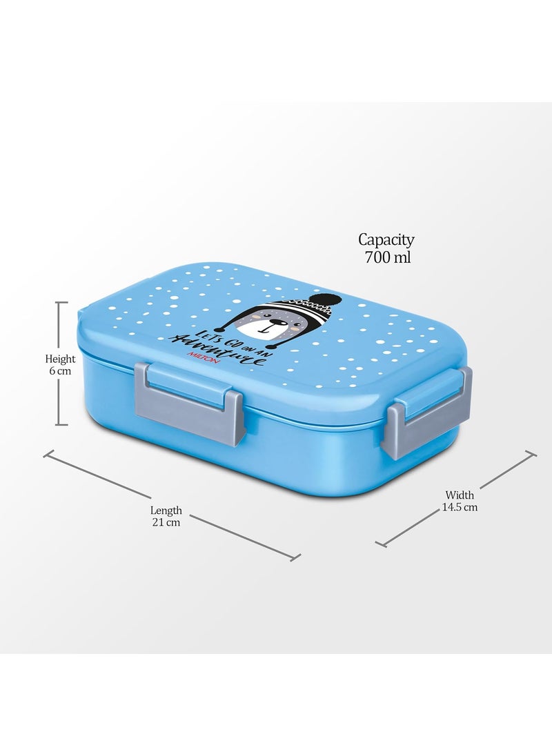 MILTON New Flatmate Inner Stainless Steel Tiffin Box, 700 ml, Sky Blue | Food Grade | School Lunch Box | Picnic
