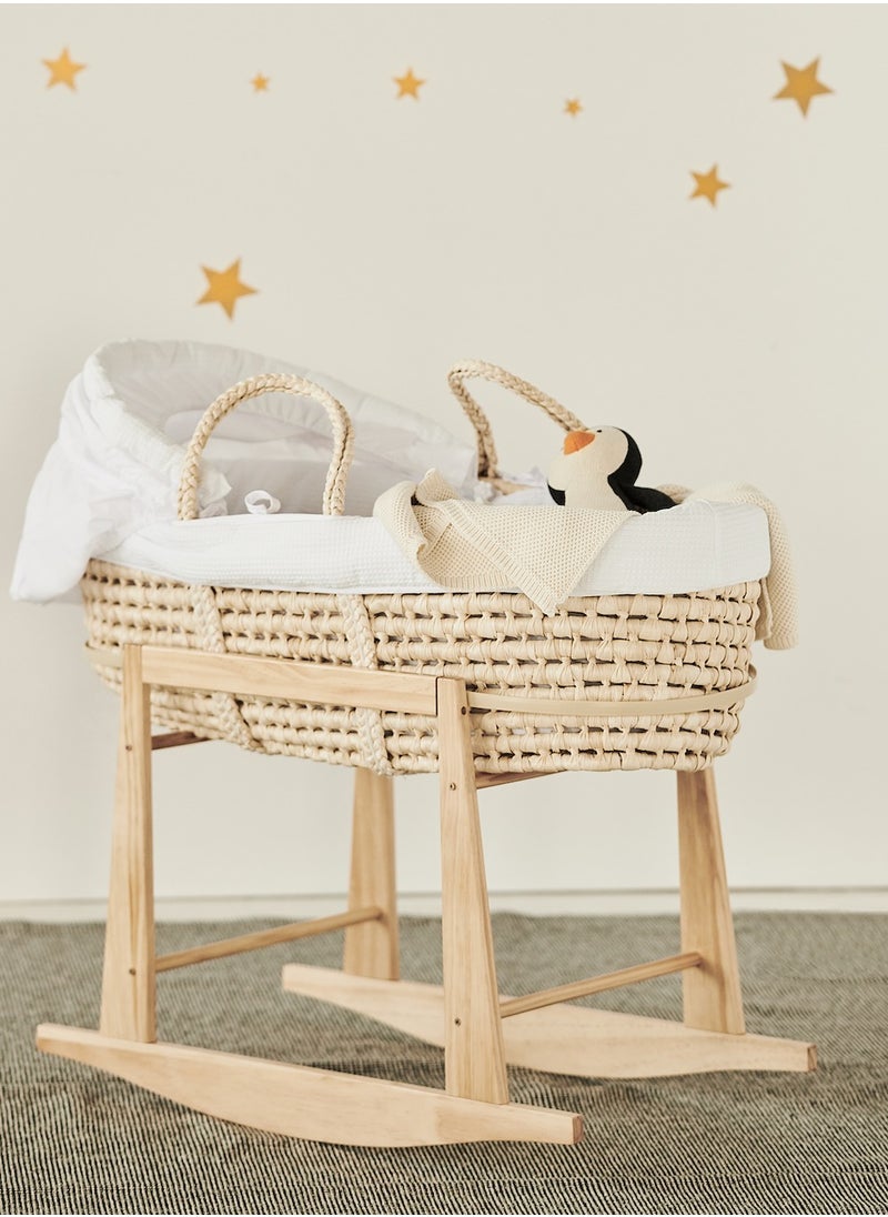 Classic Wicker Moses Basket with Rocking Stand