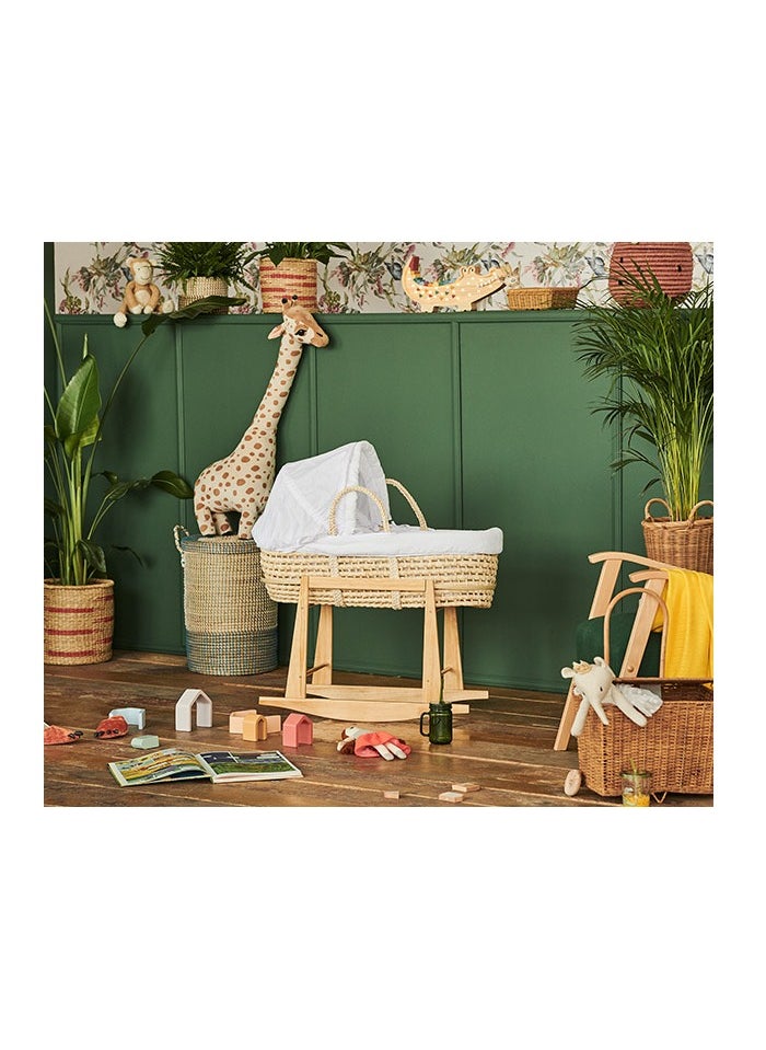 Classic Wicker Moses Basket with Rocking Stand