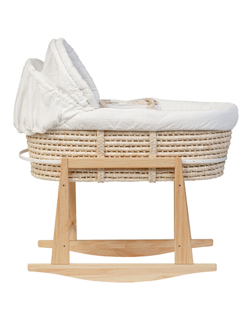 Classic Wicker Moses Basket with Rocking Stand