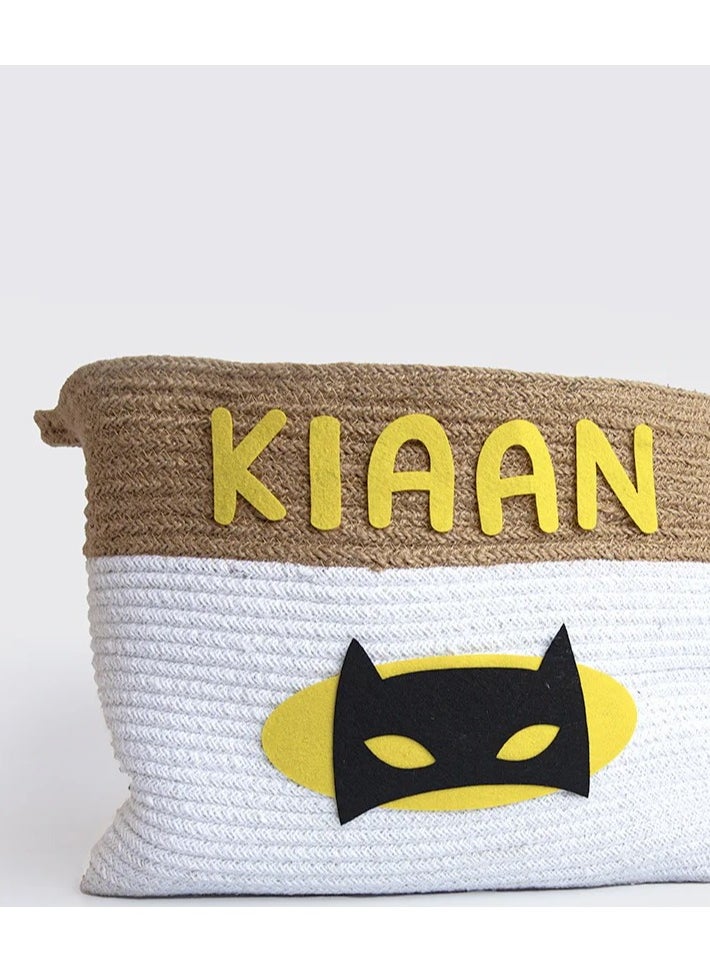 Yellow Doodle Cotton Rope Baskets - Superbaby (Set Of 2)