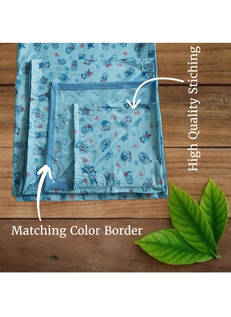 Mothers Choice® King Waterproof PVC Plastic Mattress Protector/Bed Protection Sheet for Baby and Adult, 95 x 73 Inches - Pack of 1, Blue