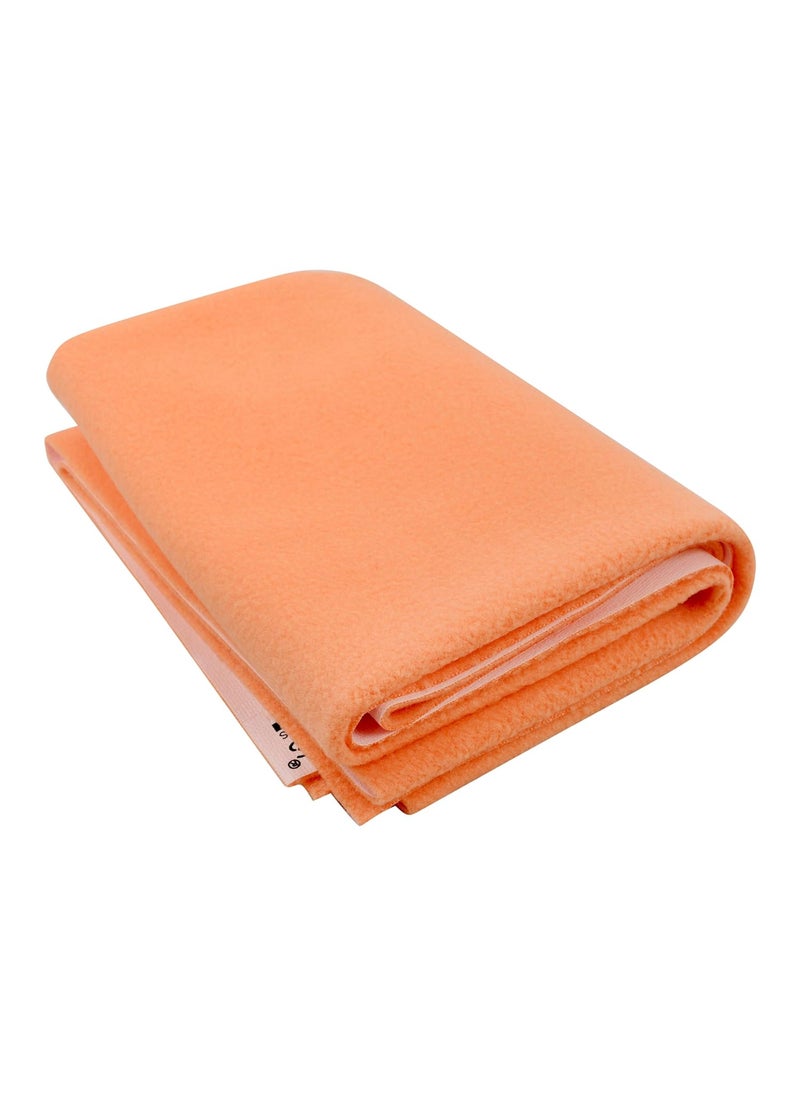 POLKA TOTS Waterproof & Reusable Baby Bed Protector Absorbent Mat Dry Sheet for New Born Infants, Pack of 2 (SkyBlue & Peach, 70 X 100 CM, Medium)