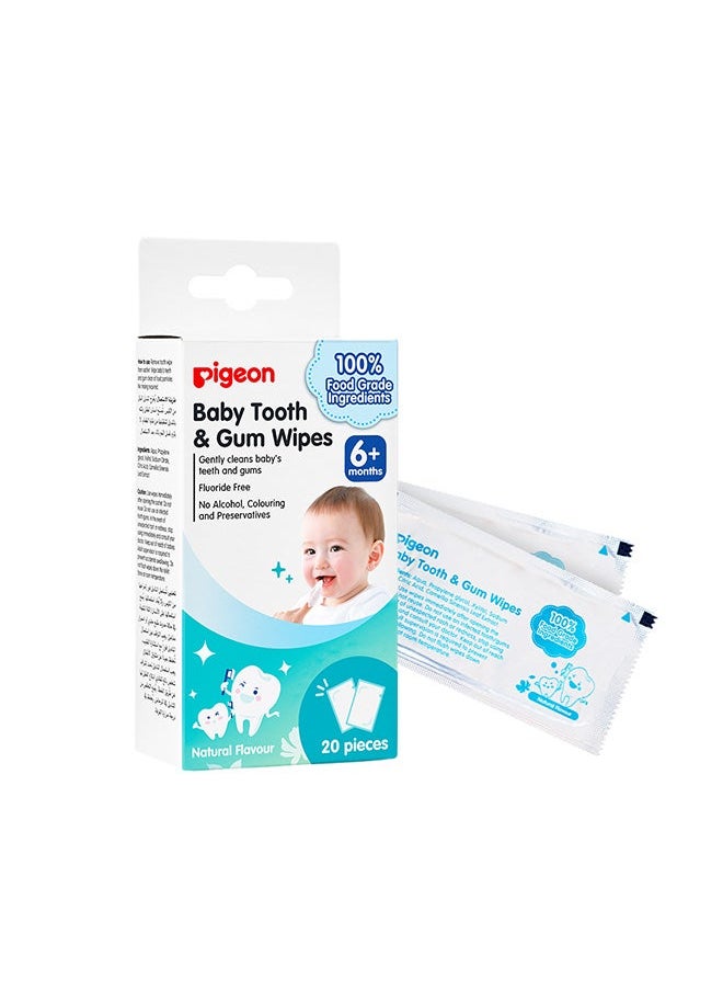 Baby Tooth And Gum Wipes - 20 Sheets - Natural Flavor