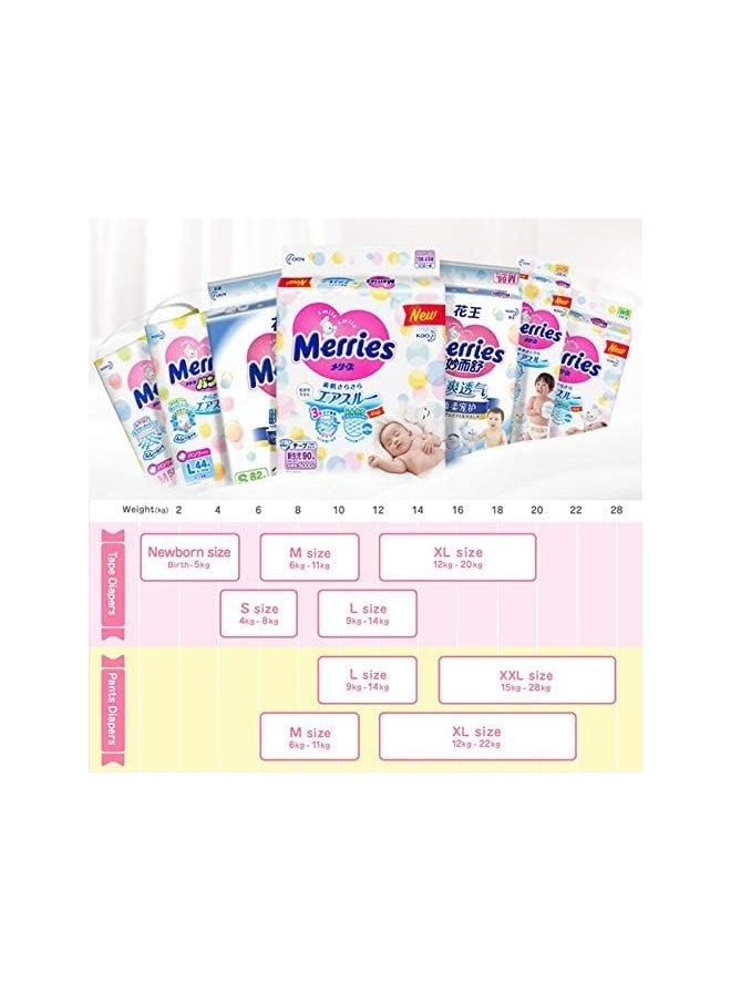Merries Japanese Breathable Diapers  L54  (9-14 kg),Pack of 2