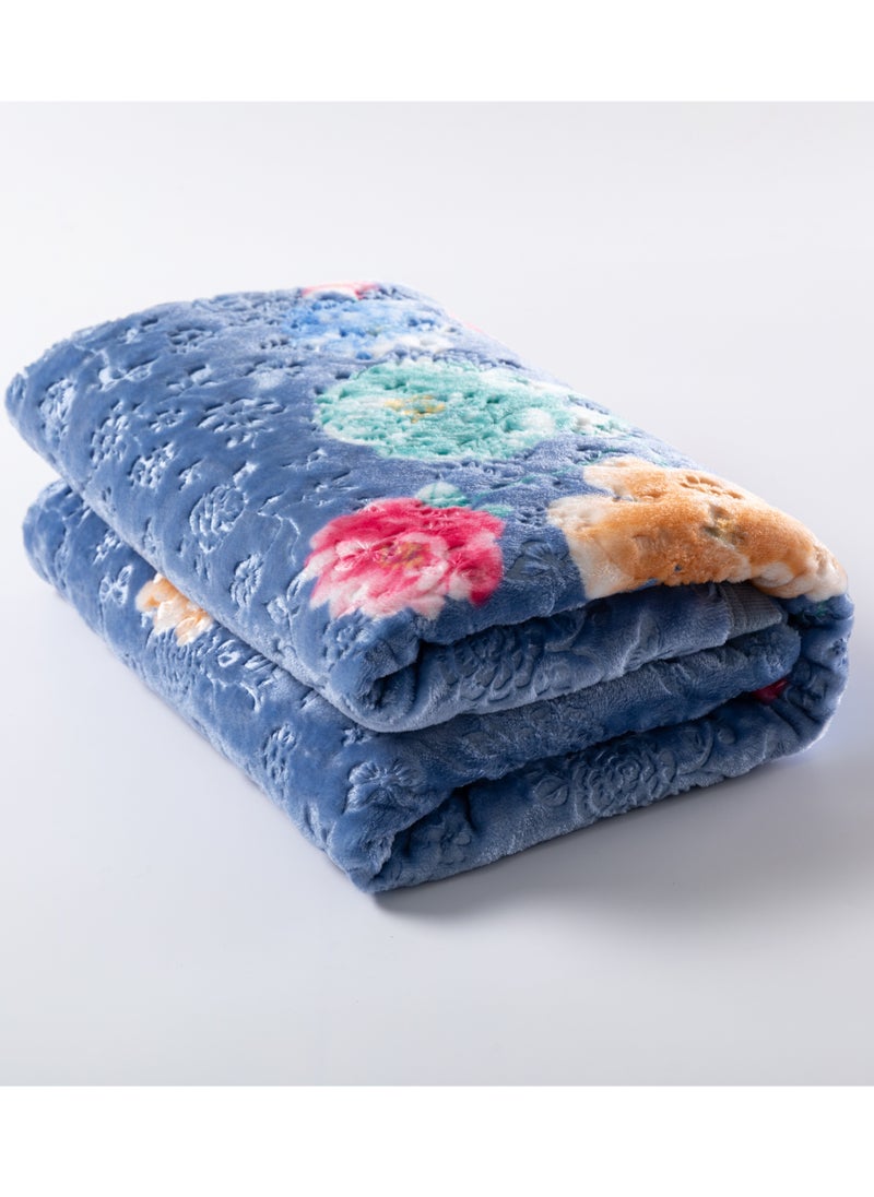 Single Ply Premium Cloudy Blanket Made by 100% Polyester SPUN YARN Obtained from Virgin Polyester Which is Suitable for winter and Rainy Season 155X210CM 5.5LB