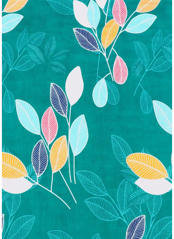 BSB HOME Style Cotton Feel Glace Cotton Elastic Fitted Printed King Size Double Bed Bedsheet with 2 Pillow Cover (78