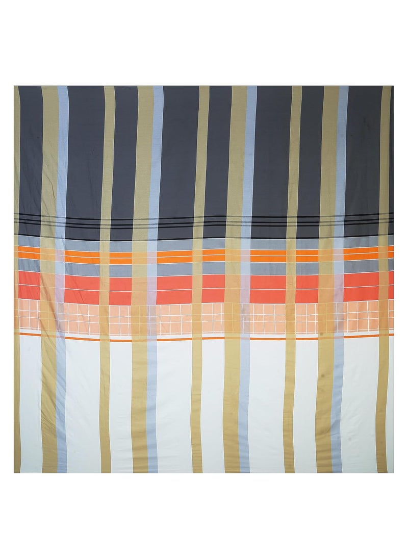 Portico New York Magnum Printed Super King Size Bedsheet with 2 PC Pillow Covers-(Multicolor, 274X274cm)