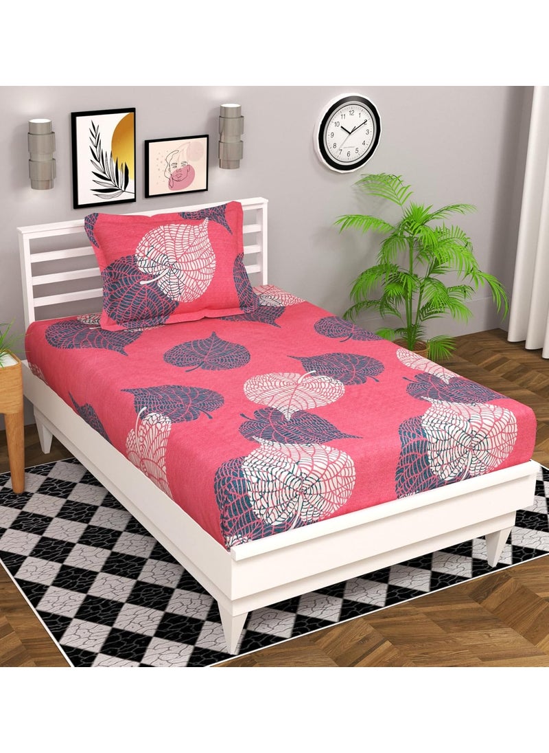 BSB HOME Single Bedsheet Combo (Pack of 4) | Soft Brushed Microfiber 144 TC - Set of 4 bedsheet with 4 Pillow Cover - Breathable & Wrinkle Free - 8 Pcs Set | Multicolour,Floral