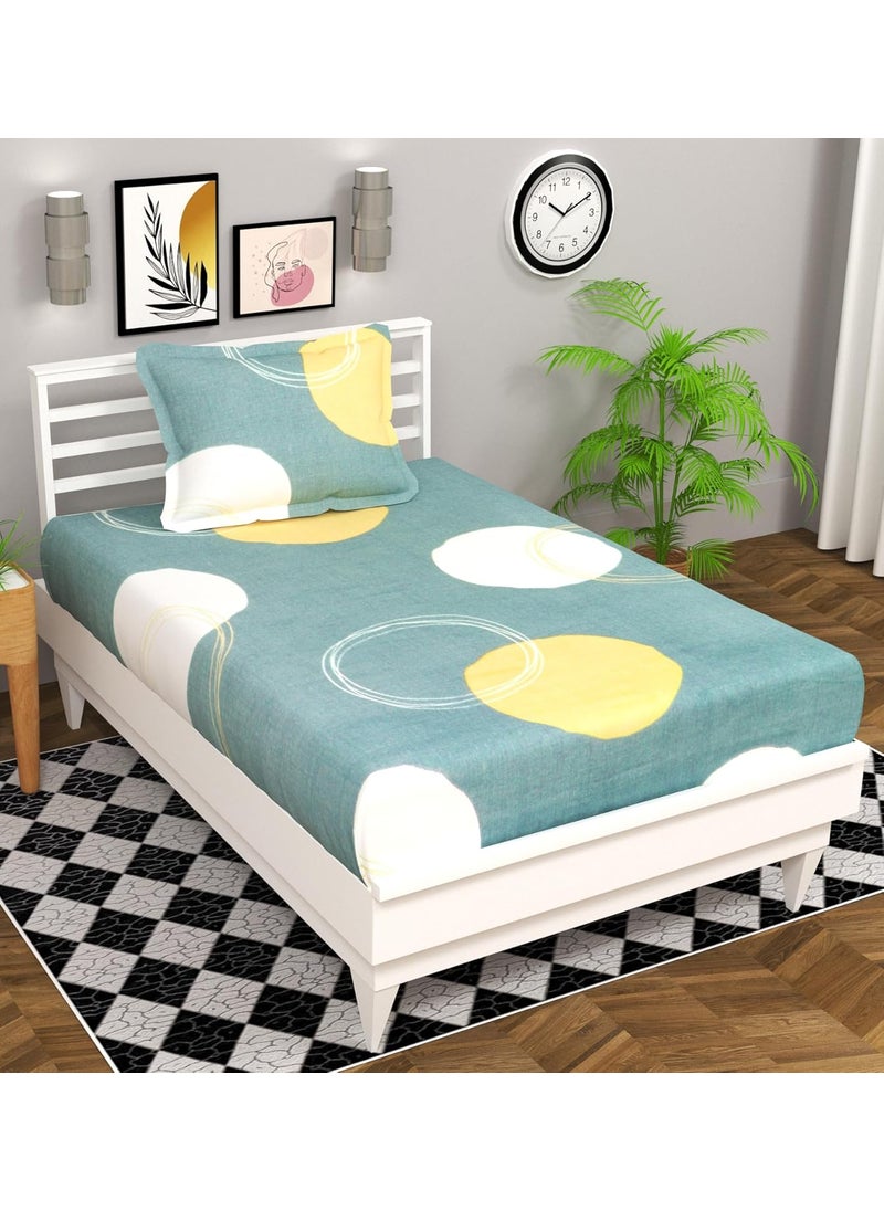 BSB HOME Single Bedsheet Combo (Pack of 4) | Soft Brushed Microfiber 144 TC - Set of 4 bedsheet with 4 Pillow Cover - Breathable & Wrinkle Free - 8 Pcs Set | Multicolour,Floral