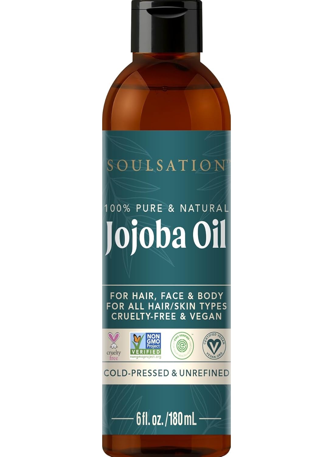 NonGMO Jojoba Oil for Skin Hair  Face  100 Pure Natural Cold Pressed 6oz