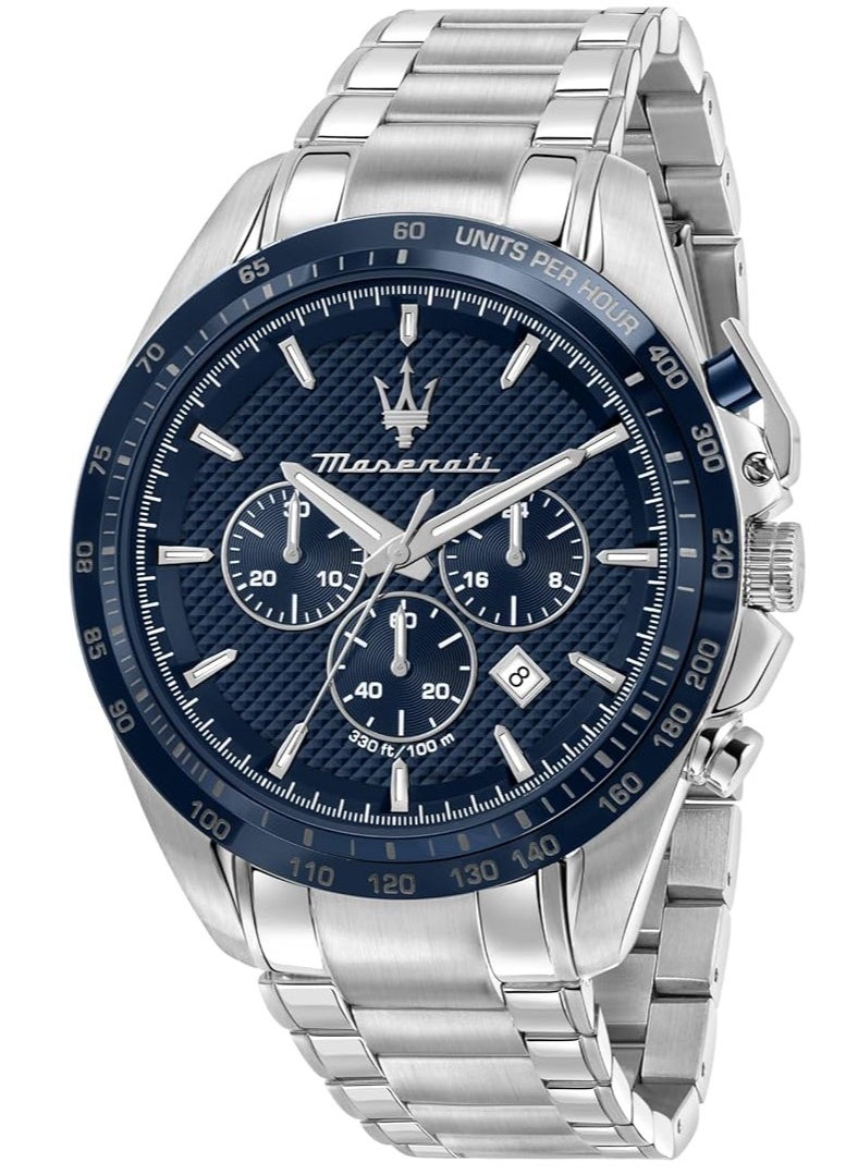 Maserati R8873612043 TRAGUARDO 45 mm Chronograph Men's Watch, Silver, Chronograph