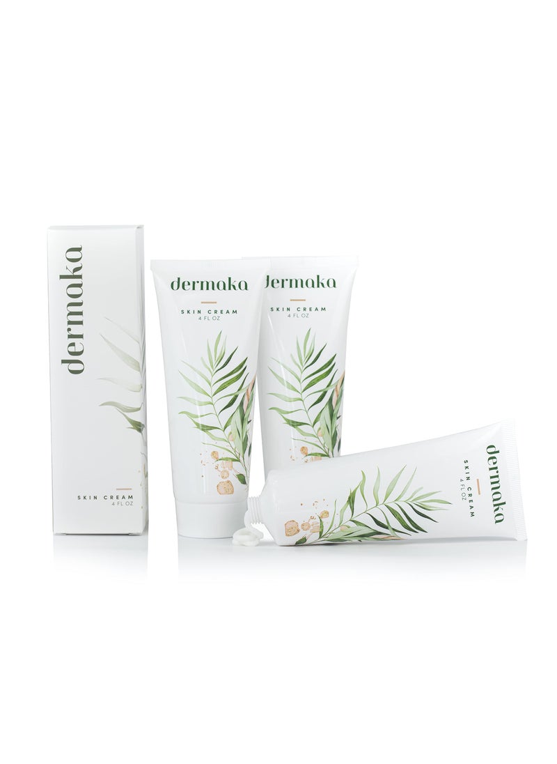 Dermaka Skin Cream 4 oz. 2pack All-Natural Skin Cream- Moisturizing Lotion Formulated by a surgeon to aide in healing skin