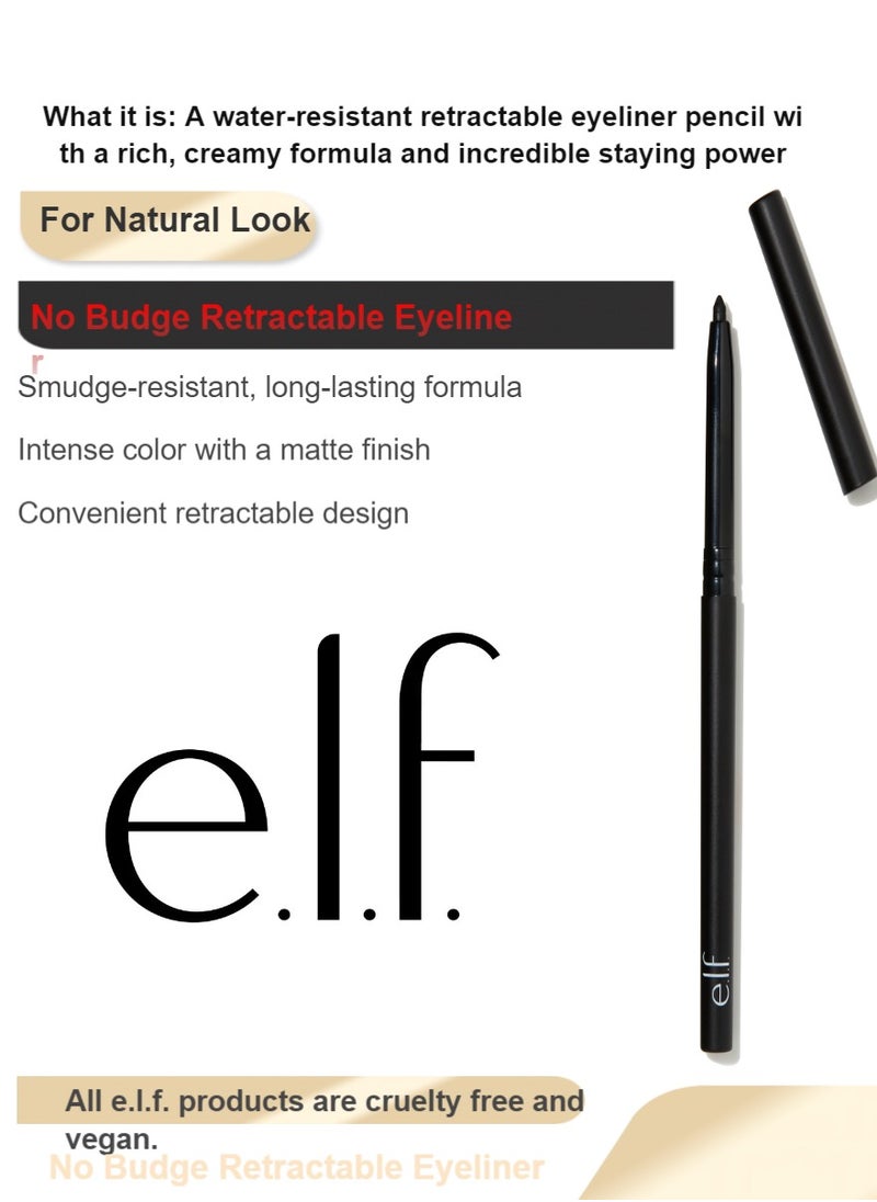 No Budge Retractable Eyeliner Charcoal Waterproof 0.23g