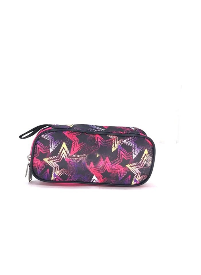 ABSTRACT/GEOMETRIC PRINTED 3 BIG WHEEL TROLLEY BAG FOR KIDS INCLUDE LUNG BAG AND PENCIL POUCH