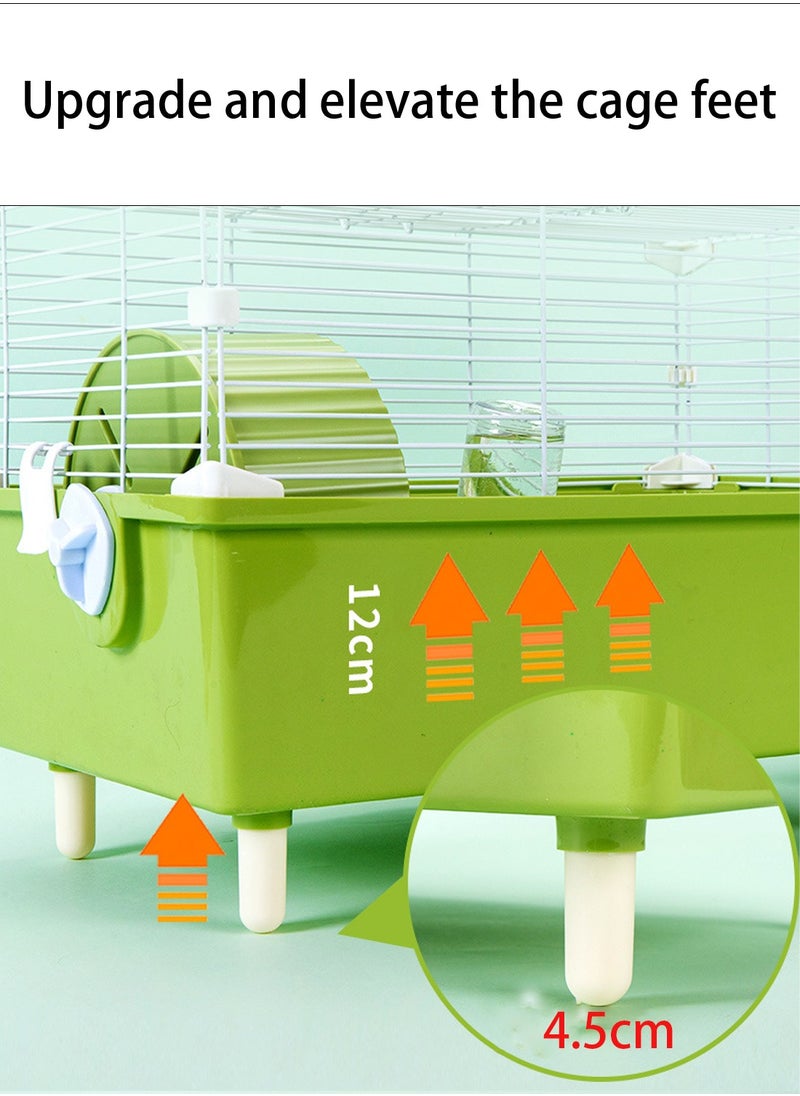 Portable Hamster Cage Small Animal Cage Small Animal Cage with Portable Carry Handle Room with Wheel Food Dish Water Bottle