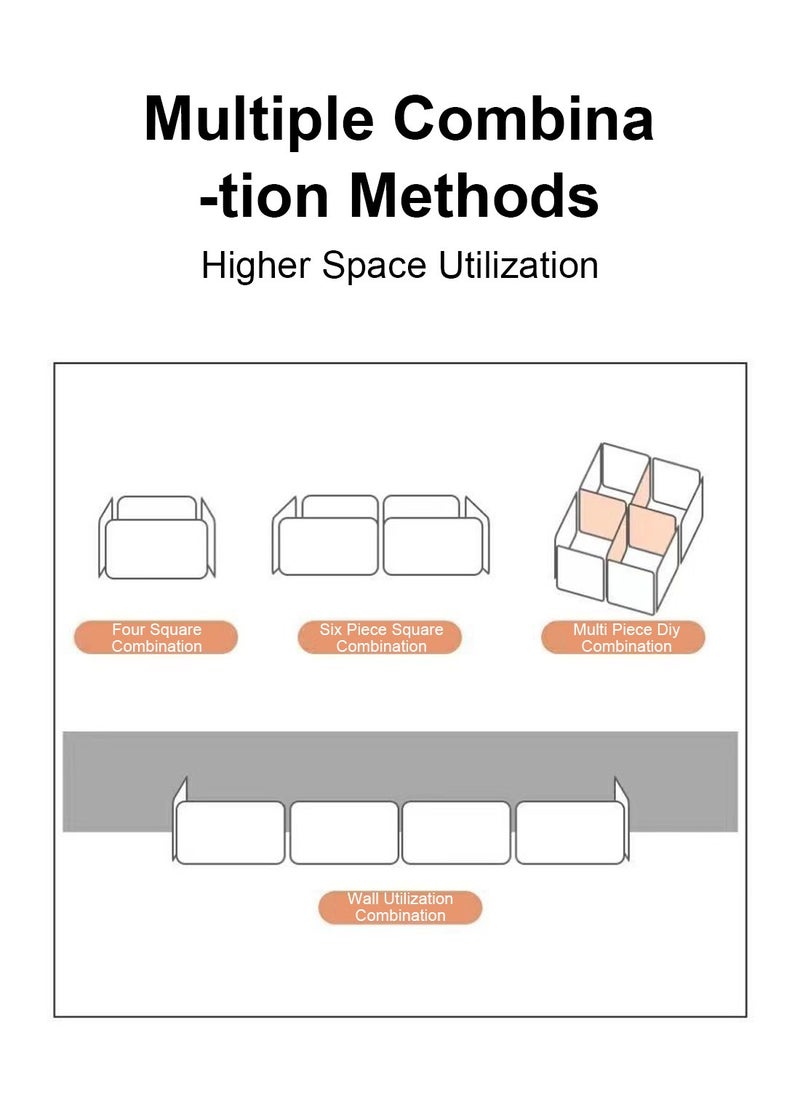 DIY Pet Playpen Crate Pet Cage Kennel Puppy Playpen Pet Portable Metal Wire Yard Fence Indoor 72*72*47cm