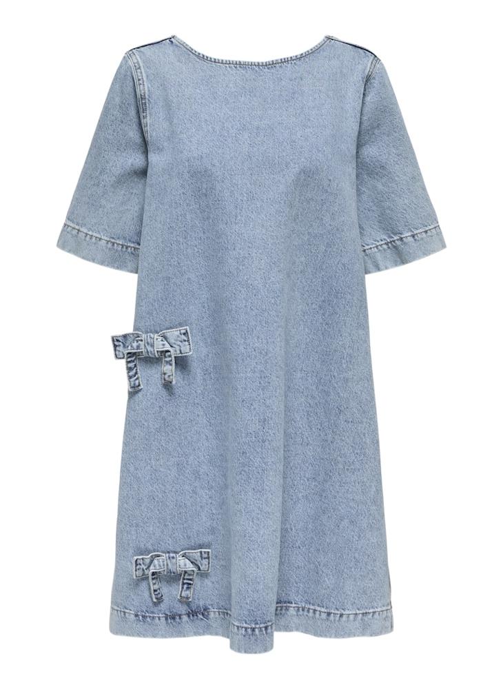 Crew Neck Bow Detail Dress