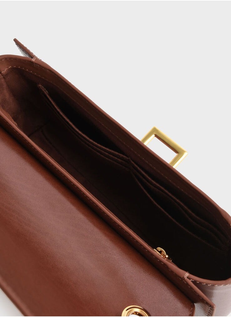 Charles & Keith Chain Small Square Bag Shoulder Bag Crossbody Bag