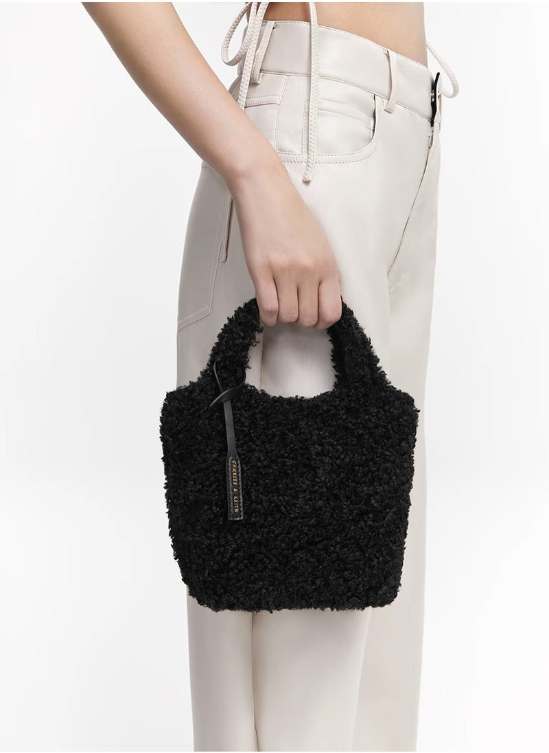 Charles & Keith - Arlys faux wool tote.