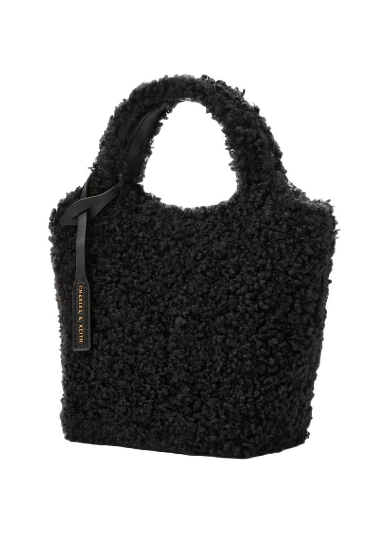 Charles & Keith - Arlys faux wool tote.