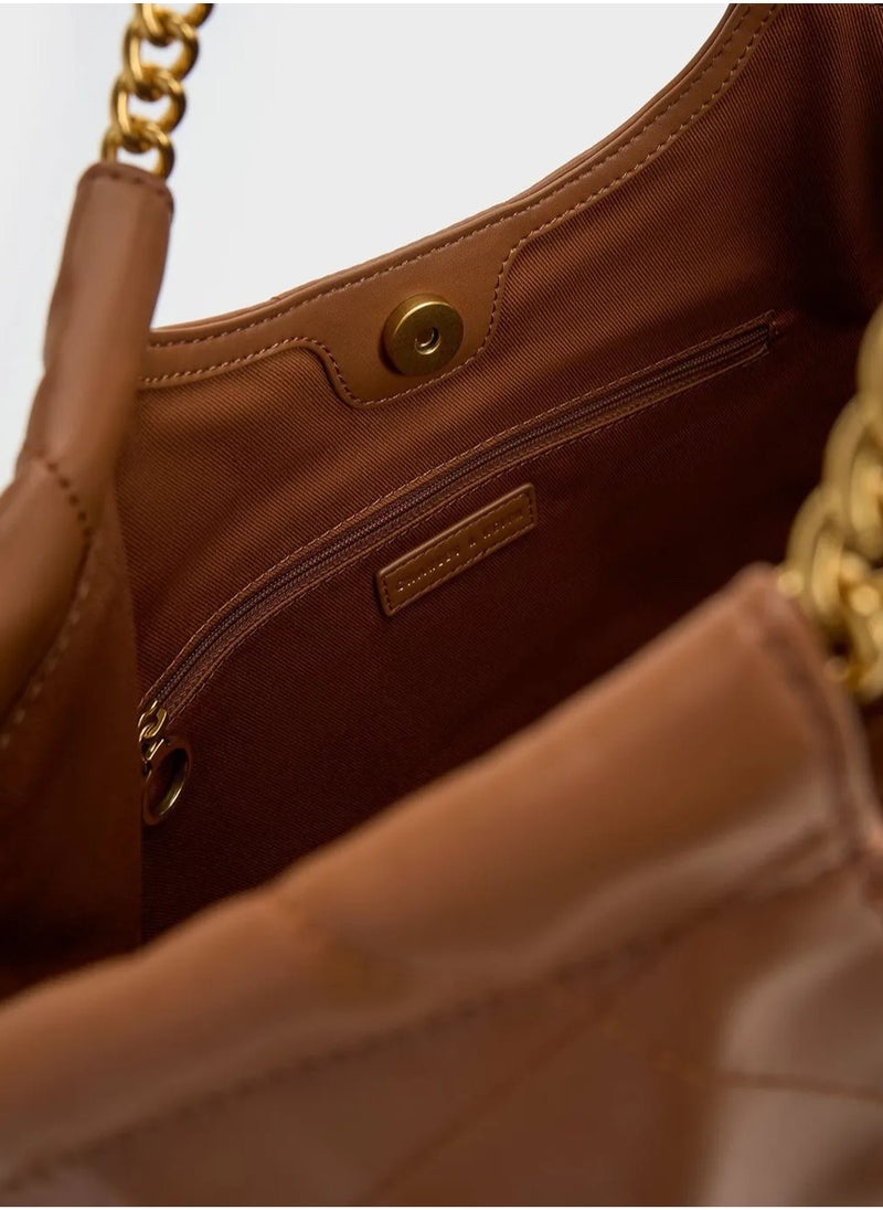 Braided Handle Tote Bag.