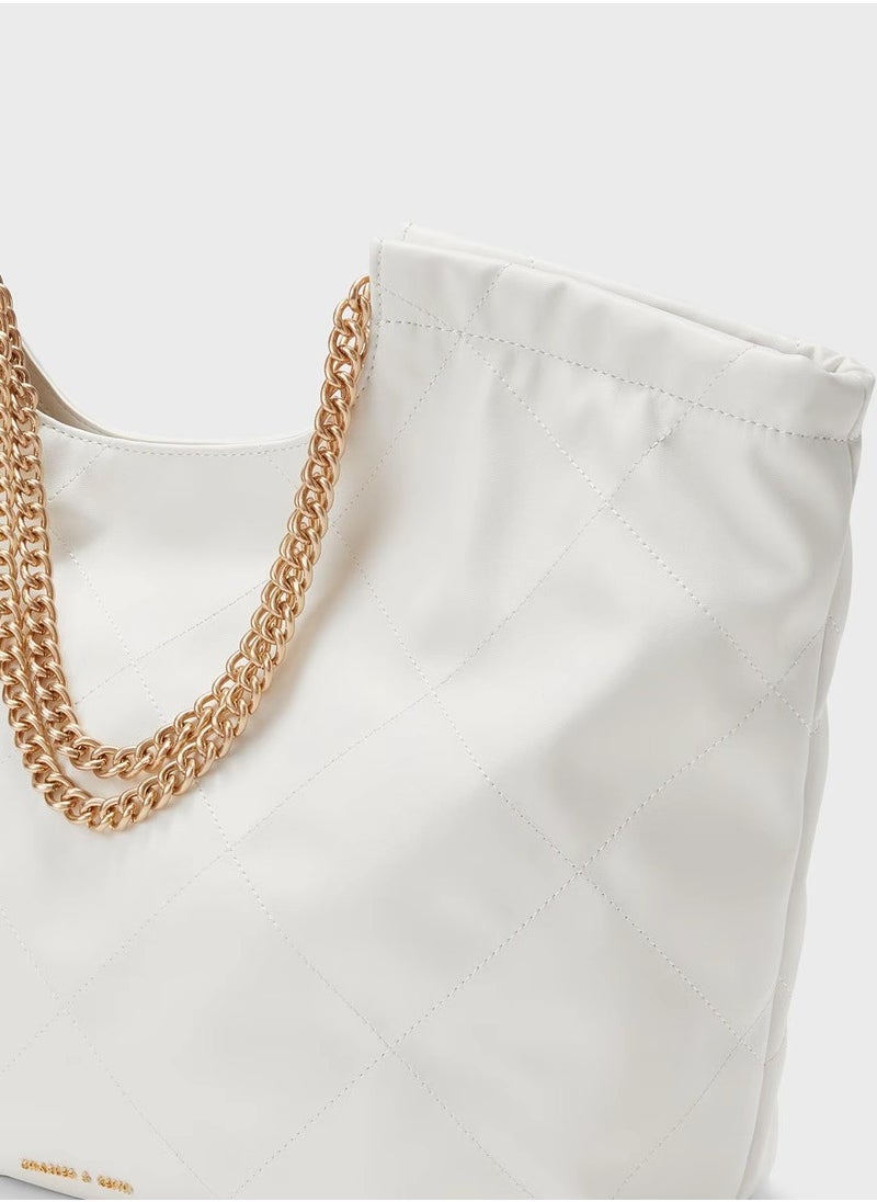 Charles & Keith Braided Handle Tote Bag