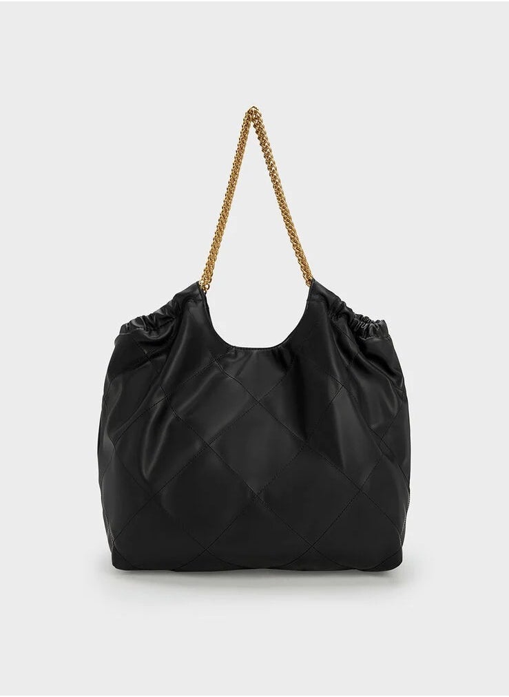 Charles & Keith Braided Handle Tote Bag