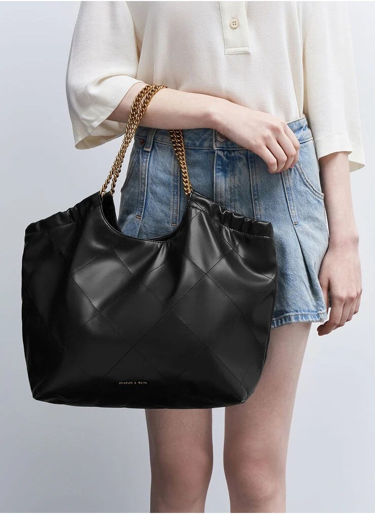 Charles & Keith Braided Handle Tote Bag