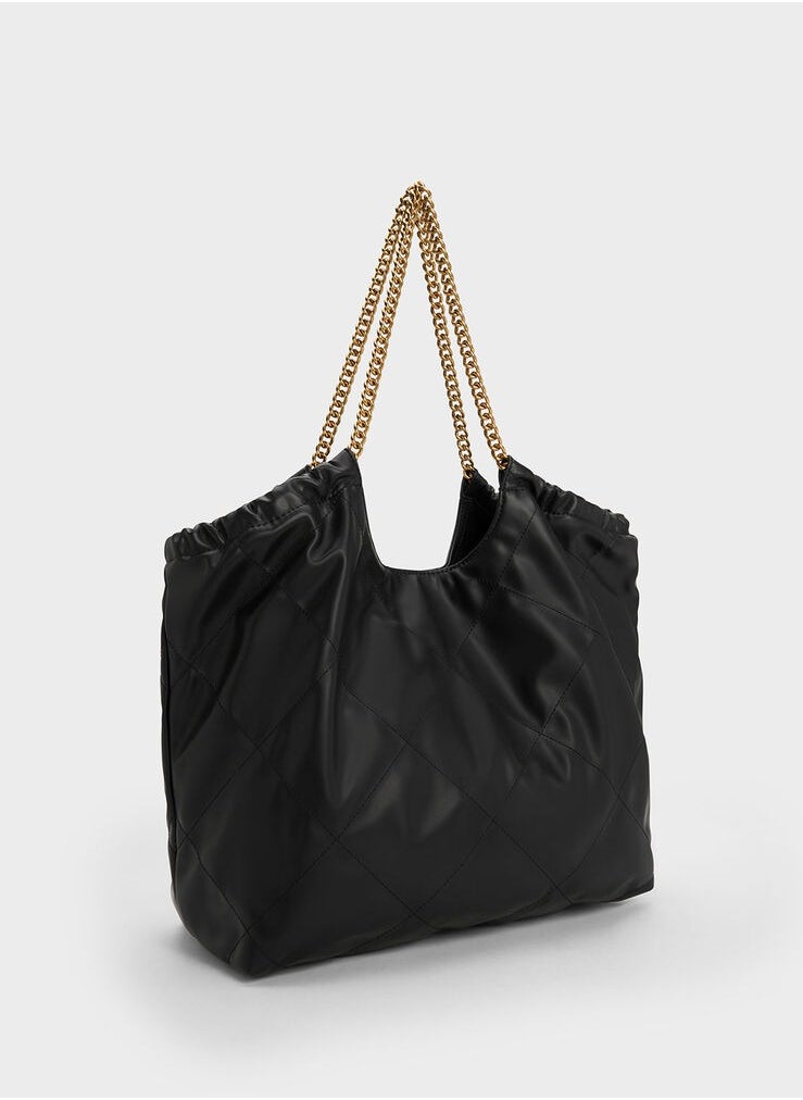 Charles & Keith Braided Handle Tote Bag