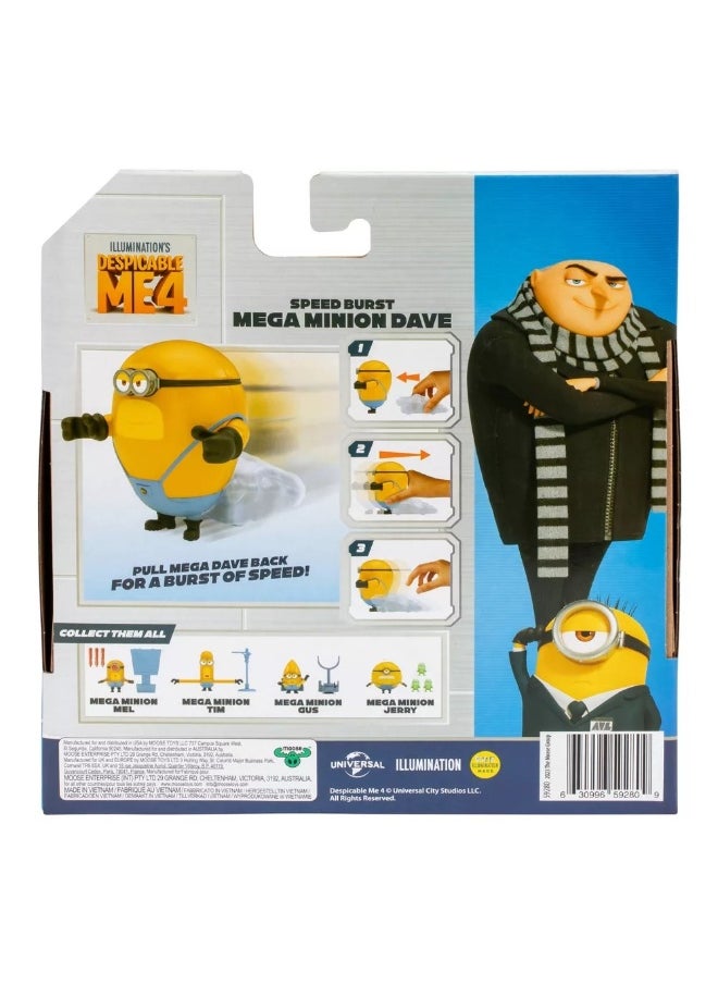 Despicable Me 4 Dave Mega Minion Speed Burst Figure