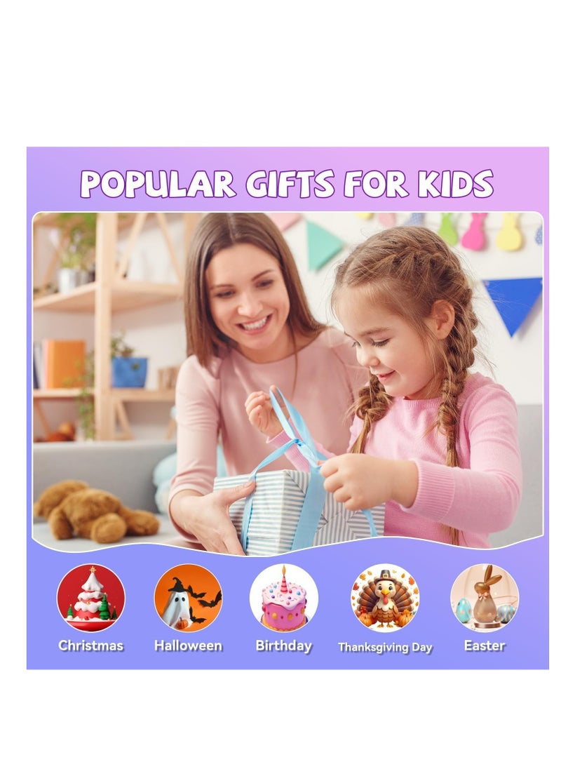 Mini Karaoke Machine for Kids Adults, Portable Bluetooth Karaoke Speaker with 2 Wireless Mics and LED Color Lights, Home Birthday Party for Girls/Boys Ages 4, 5, 6, 7, 8, 9, 10,11,12+