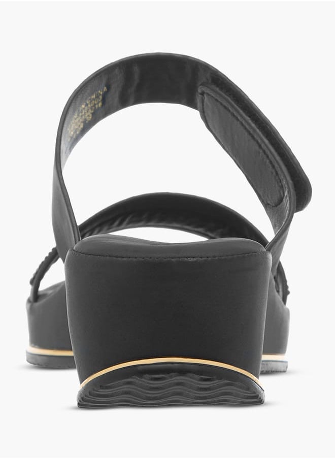 Womens Embellished Slip-On Strap Sandals