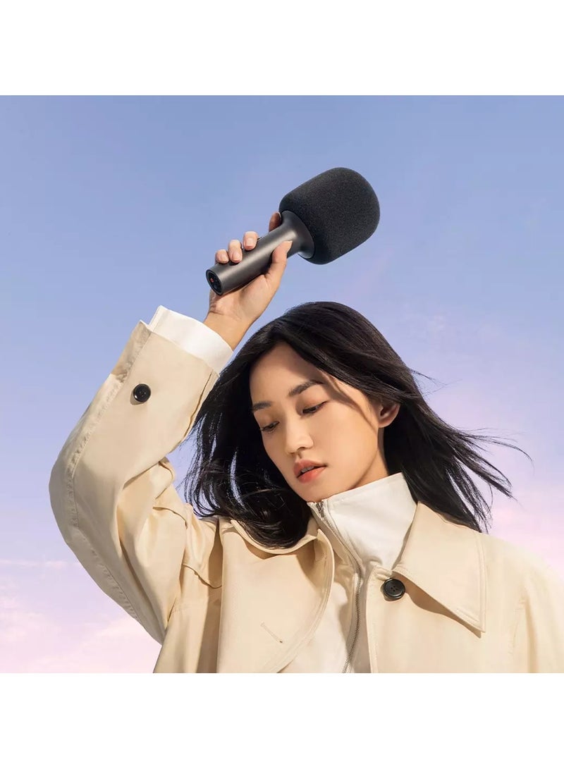 Mi Karaoke Microphone,Bluetooth 5.1 DSP Chip Noise Cancellation Stereo Rechargeable XMKGMKF01YM black