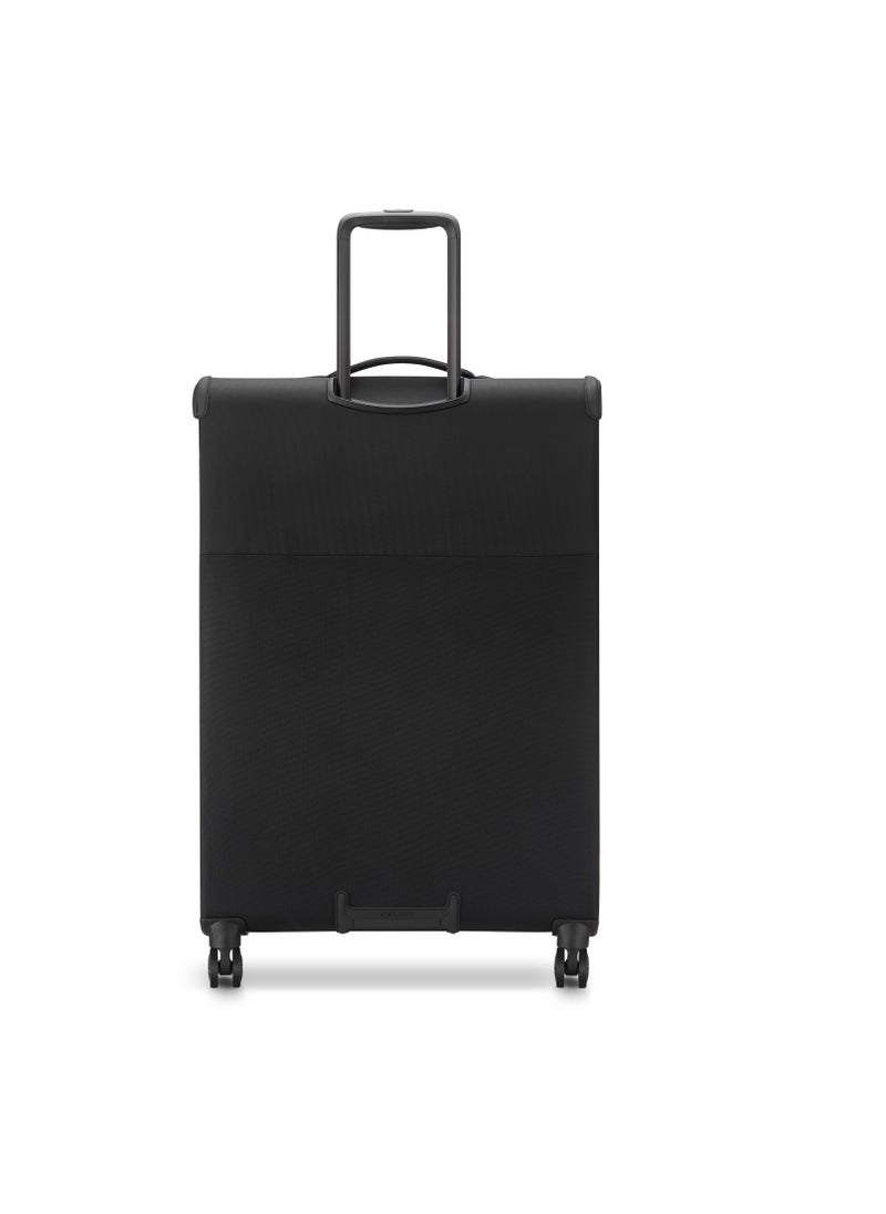 Brochant 3.0 77cm Soft Case Expandable 4 Double Wheel Luggage Trolley- Deep Black
