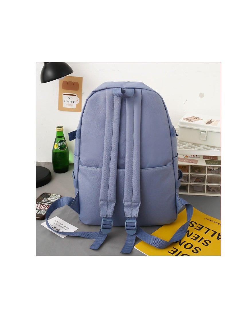 Girl  Large-capacity Schoolbag, Fashionable Campus Student Backpack 30*42*12CM + Handbag 28*4*30CM + Shoulder Bag 18*1*18CM + Pencil Case 22*4*5CM + Coin Bag Five-piece Set