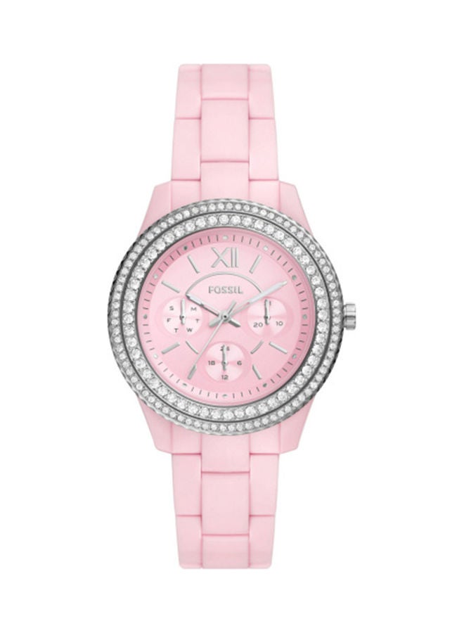 Women's Analog Round Shape Plastic Wrist Watch ES5153 - 37 Mm