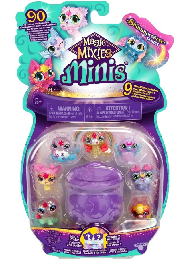 Moose: Magic Mixies Minis: S1 9-Pack, Shimmerverse World, 90 Minis, Potion Cauldron