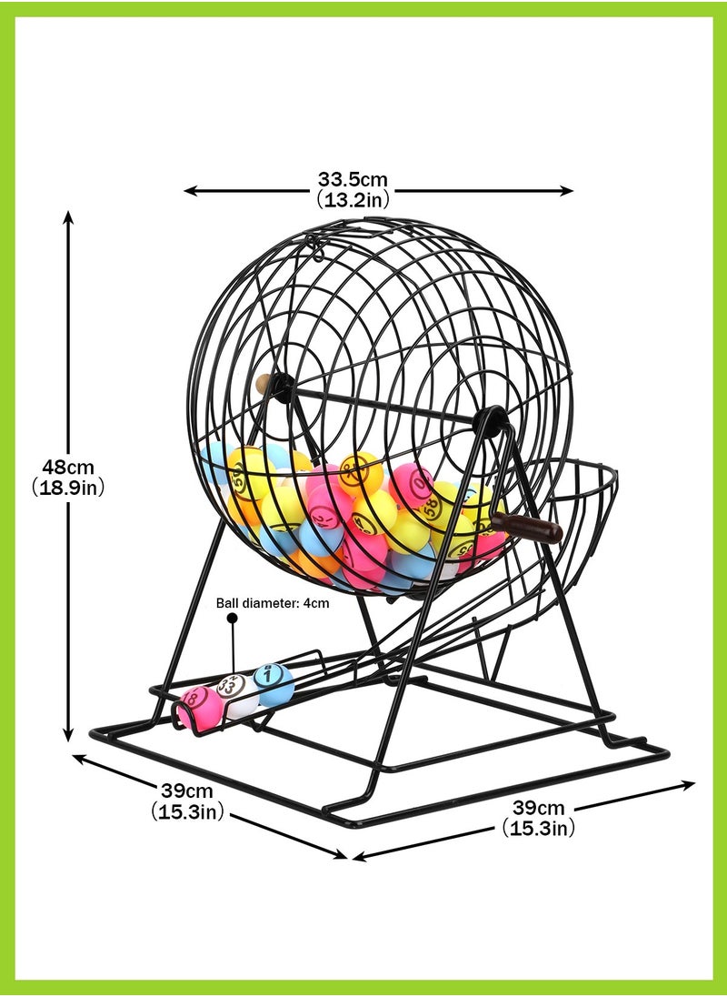 Big！Big！Super Big Bingo Game Set -18.9 Inch Extra Large Bingo Set - Best Board Games with Metal Bingo Cage and Balls Set with Bingo Cards - Bingo Games for Family - Bingo Sets for Adults Large Group
