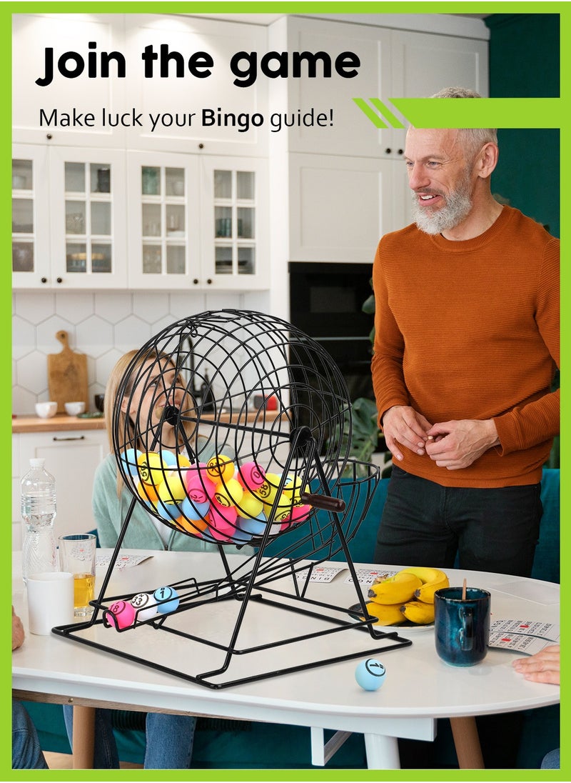 Big！Big！Super Big Bingo Game Set -18.9 Inch Extra Large Bingo Set - Best Board Games with Metal Bingo Cage and Balls Set with Bingo Cards - Bingo Games for Family - Bingo Sets for Adults Large Group