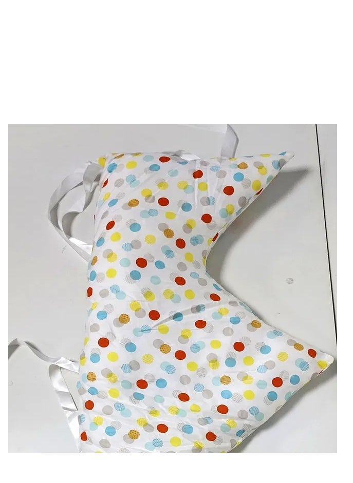 Factory Price - Baby Crib Dot Print Soft Cushion Bumper Set - 3 Pcs