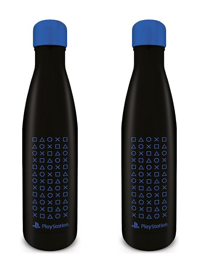 Playstation Symbol Pattern Metal Drinks Bottle