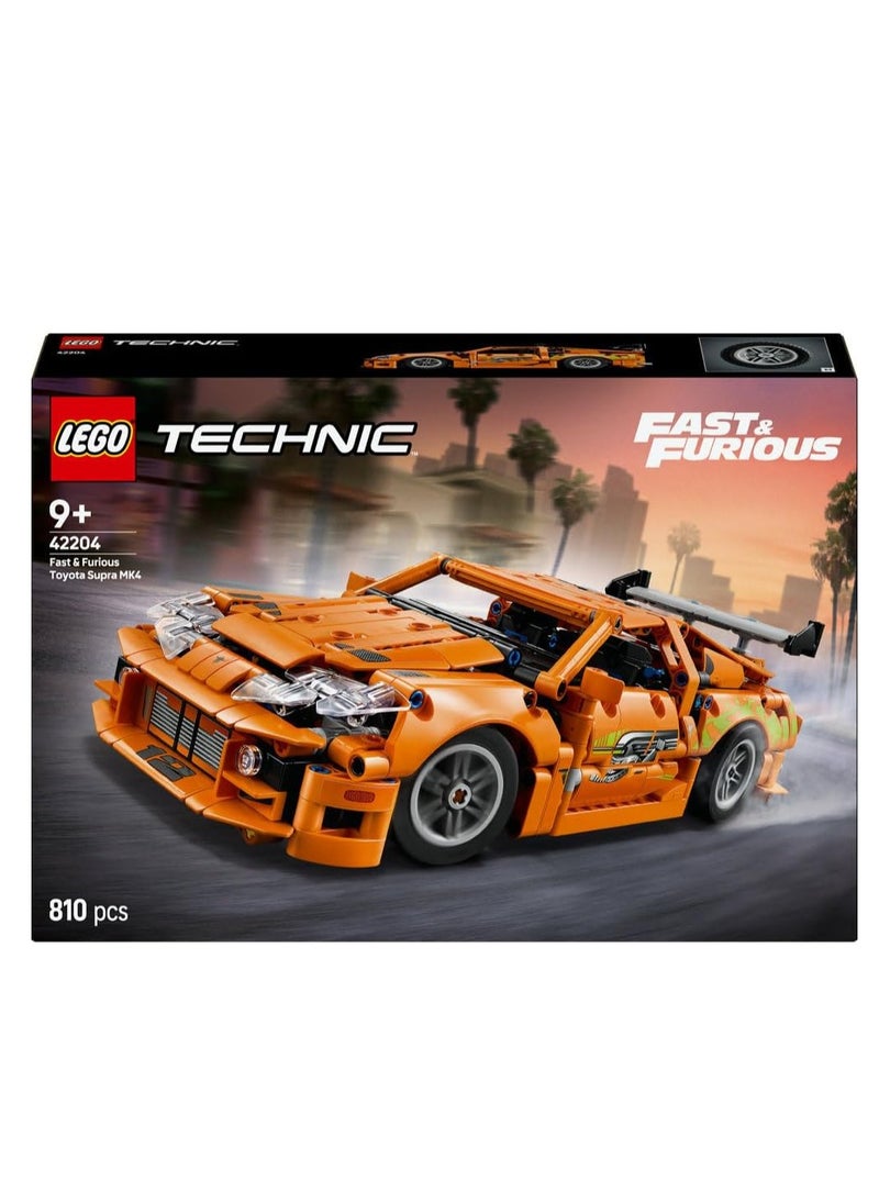 LEGO Fast And Furious Toyota Supra MK4 Building Set Toy 42204